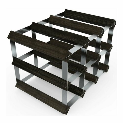 RTA Stojan za 9 steklenic vina, črni jesen