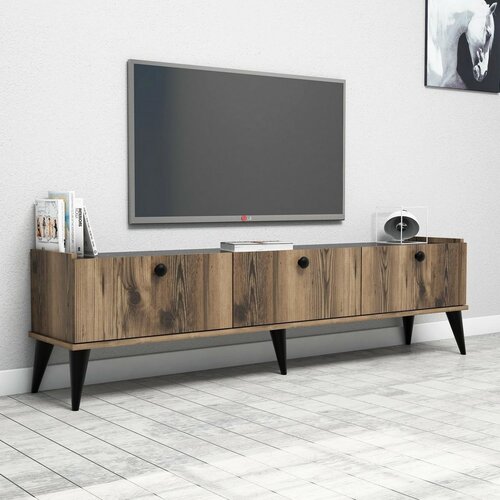 Televizní stolek Lidya Walnut and Marble