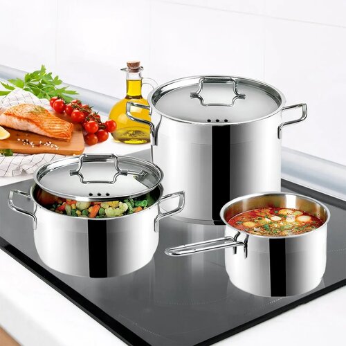 Orion Garnek ze stali nierdzewnej z pokrywką Anett 2,3 l