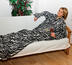 fleecová deka s rukávy, hnědá, 140 x 190 cm