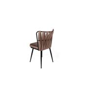 Set de scaune de sufragerie Kusakli Light Brownand Black, 2 buc.
