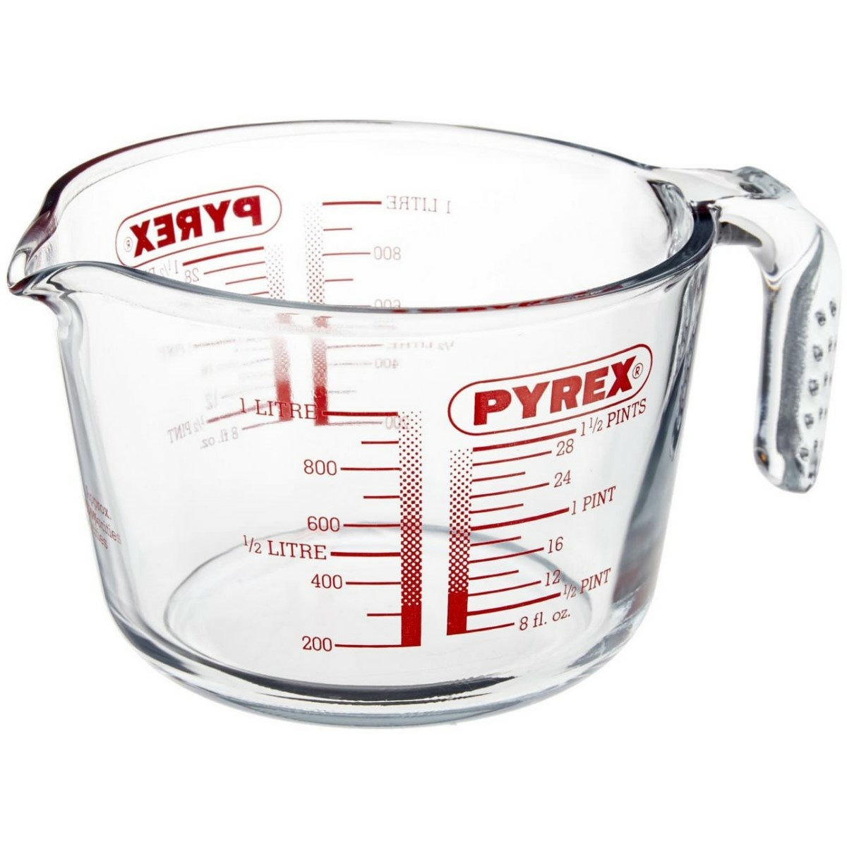 Pyrex üveg mérőpohár 1 l, 16 x 11 cm, 16 x 11 cm, 1000 ml