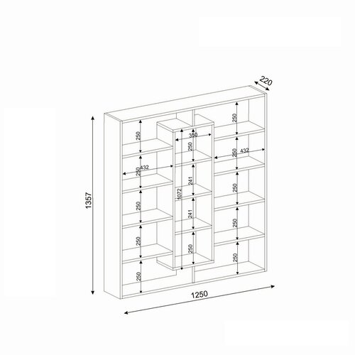 Bücherregal Ample Walnut