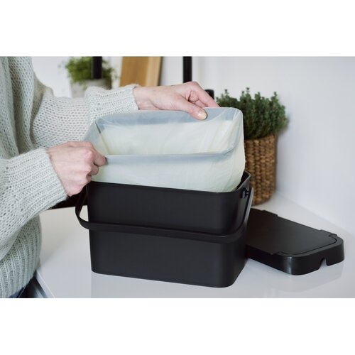 SmartStore Plastikowy kosz na odpady organiczne Collect, czarny, 5 l