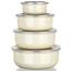 Banquet Set of 8 enameled bowls AMANDE