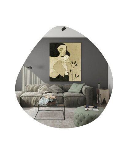 Zrcadlo Besso Black 60 cm