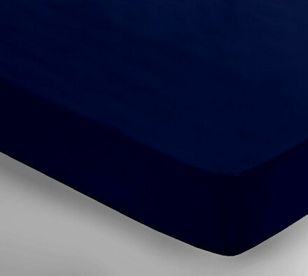 Saténové prestieradlo Uni tmavo modrá, 250 x 240 cm