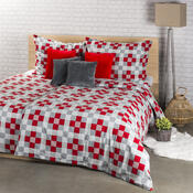 Lenjerie pat 1 pers. 4Home Checker, flane, 140 cm, 70 x 90 cm