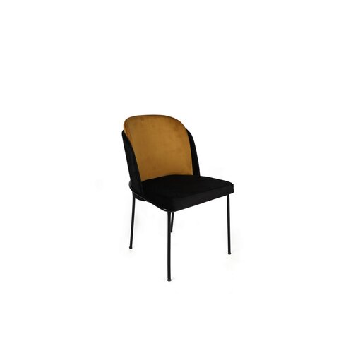 Sada jídelních židlí Dore Mustard and Black, 2 ks