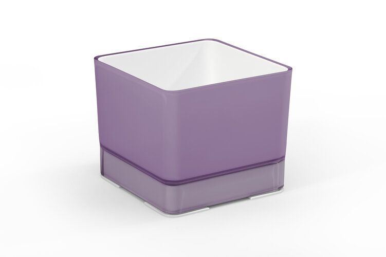 Doniczka osłonka plastikowa Cube 120, fioletowa