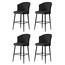 Barstuhl-Set Rubi Black, 4 Stück
