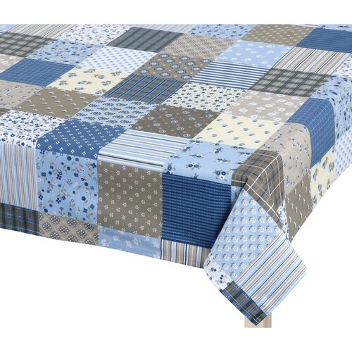 Bellatex Tischdecke Adéla Patchwork blau, 100 x 100 cm