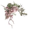 Umělá zimní větvička Pink apple růžová, 24 x 10 cm