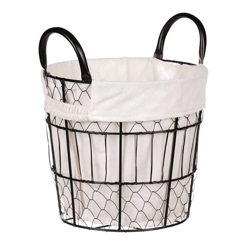 Dekorativni kovinski koš z blagom Vienne, 23 x 21x 23 cm