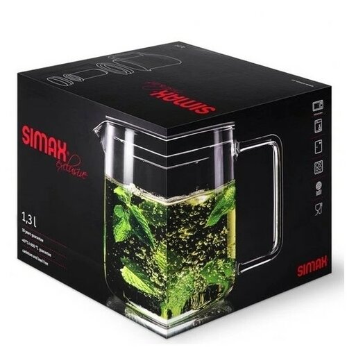 Simax Szklany czajniczek z filtrem ze stalinierdzewnej Od 1,3 l