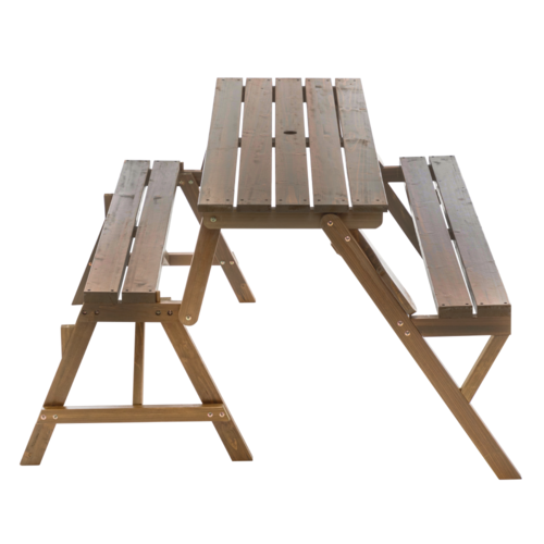 Stół ogrodowy/ławka, 2 w 1, brązowy, ZAGIR