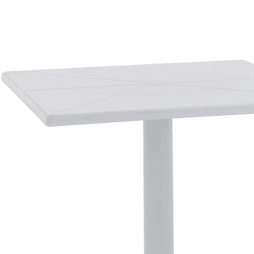 Gartentisch, quadratisch, 60 x 60 x 77,5 cm, weiß