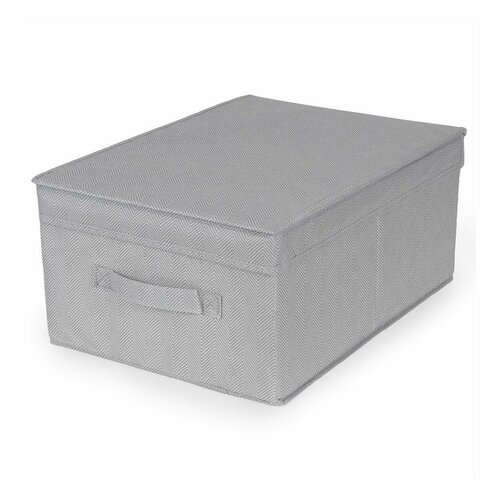 Fotografie Compactor Skládací úložný kartonový box Wos, 30 x 43 x 19 cm, šedá