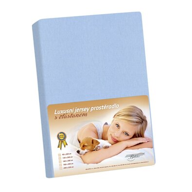 Bellatex prześcieradło z elastanem, niebieskie, 120 x 200 cm