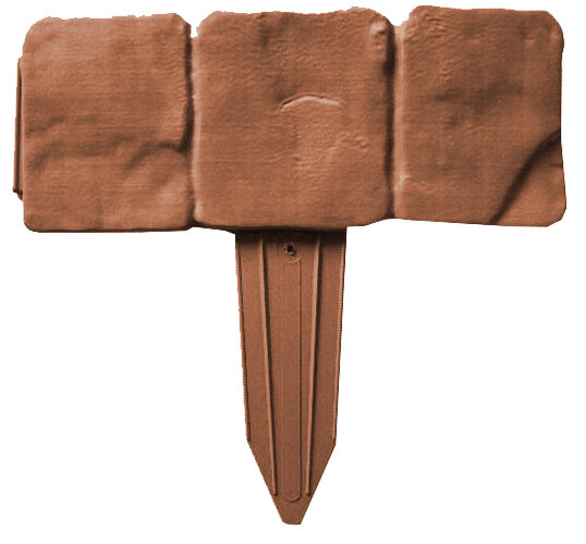 Vrtna palisada - robnik terakota, 2,5 m