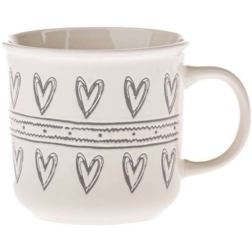 Kubek ceramiczny Serca II, 450 ml