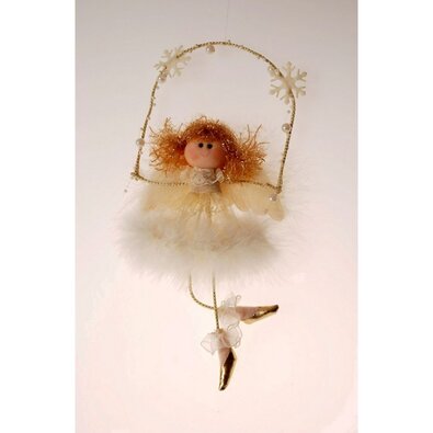 Anioł bożonarodzeniowy Chattie na huśtawce, 30 cm