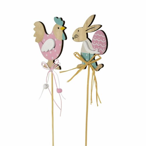 Набір фігурок зайчик і курка, 2 шт., висота 36 см