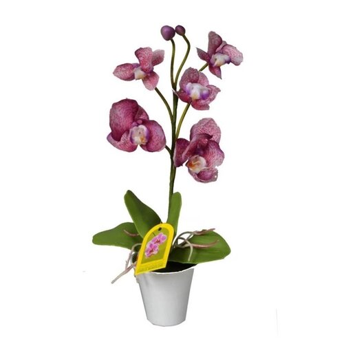 Orhidee artificială în ghiveci, violet, 35 cm