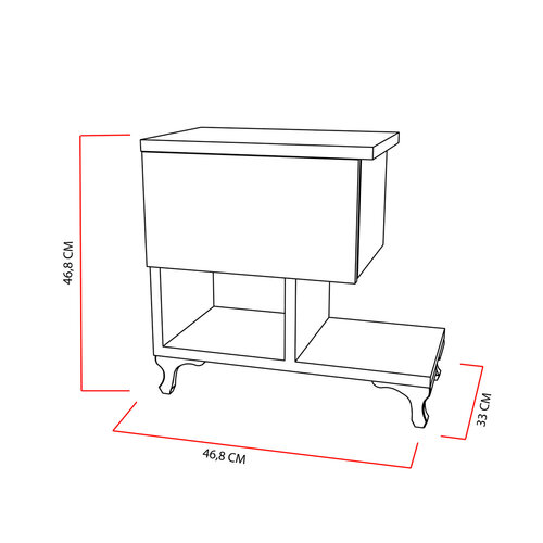 Stolik nocny Cast White