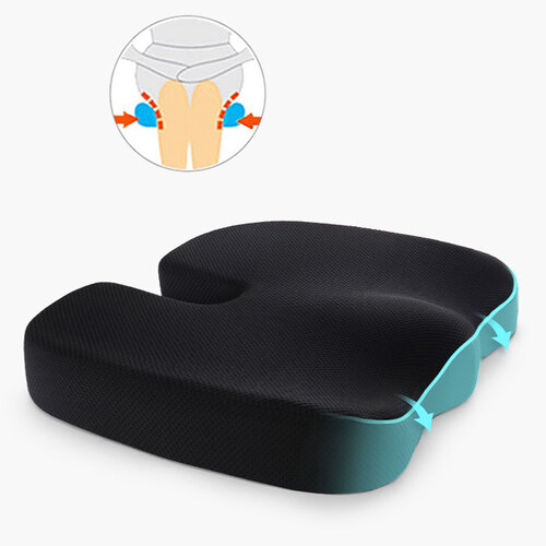 4Home Подушка для сидіння з піни з ефектом пам'яті з охолоджуючим гелем Relax, 45 x 37 x 6 см