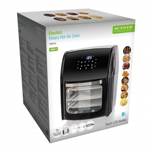 Activer Heißluftofen 1800 W, 9 lschwarz,