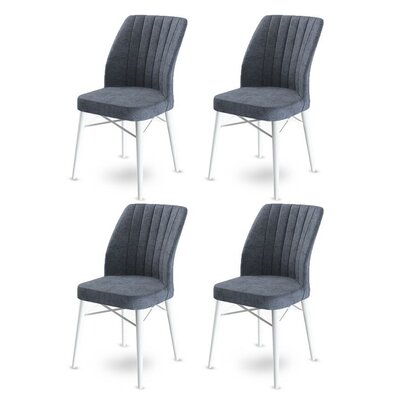 Set de scaune de sufragerie Flex Fume and White, 4buc.