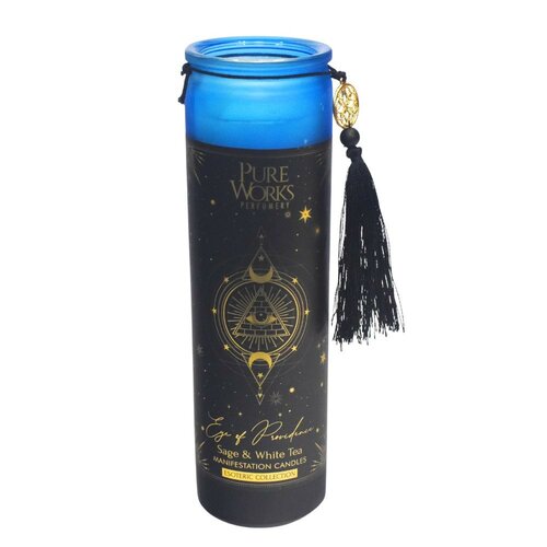 Arome Organikus gyertya Sage&amp;White Tea 300 gszínes, magas üvegben, rojttal