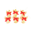 Set of Christmas decorations Straw figurines 5.5cm, 6 pcs
