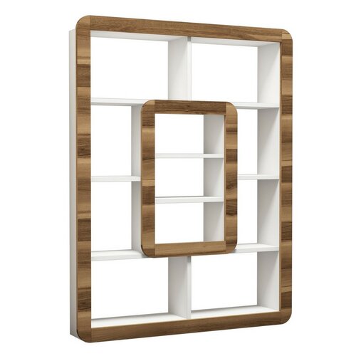 Bibliotecă Orkide White and Walnut