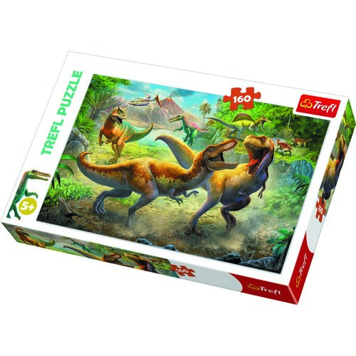 Trefl Puzzle Dinosauří souboj, 160 dílků