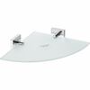SAPHO XQ604 X-Square steklena polica vogalna 25 x5,5 x 25 cm, prozorna