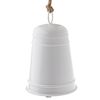 Dzwonek metalowy Ringle biały, 12 x 20  cm