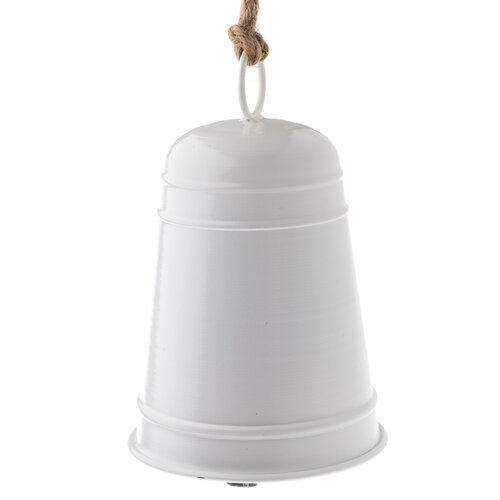 Metallglocke „Ringle“, weiß, 12 × 20 cm