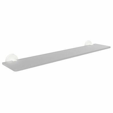 Sapho XR609W X-Round White półka szklana, 60 cm, szkło mleczne/biała