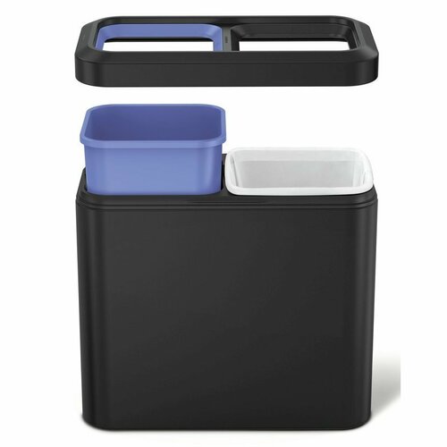 Simplehuman Odprti koš RECYCLER Slim 20 l, črn