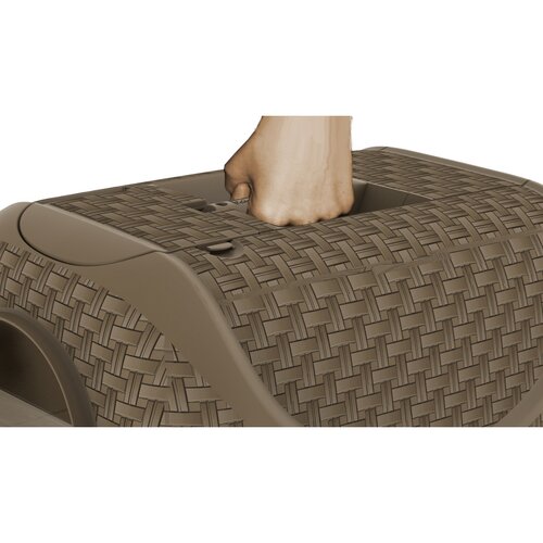 Mačji WC Rattan rjava, 42 x 50,5 x 40 cm