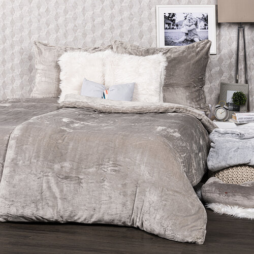 Lenjerie de pat 1 pers. 4Home microflanel gri, 140 x 200 cm, 70 x 90 cm