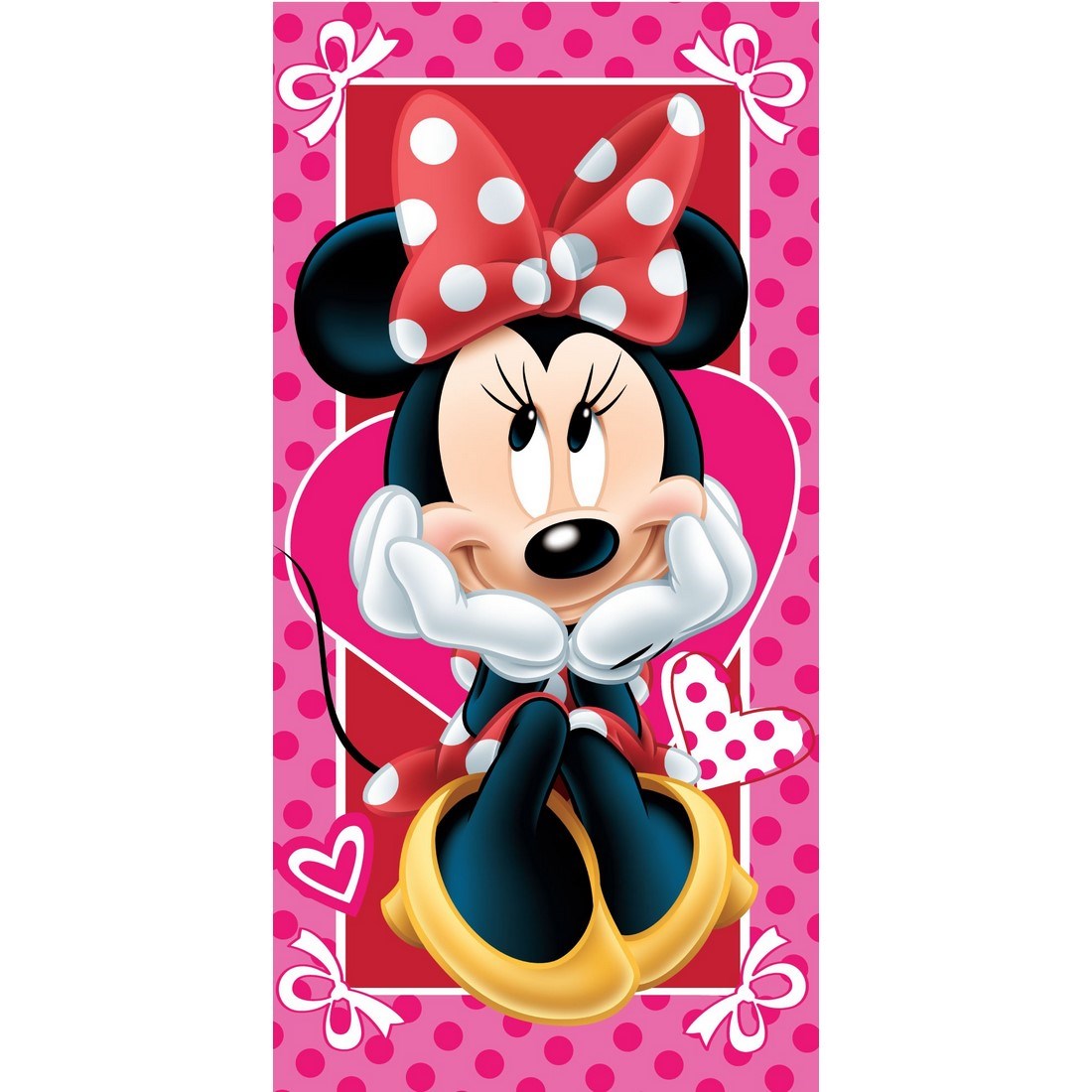 Jerry Fabrics Osuška Minnie hearts 02, 70 x 140 cm