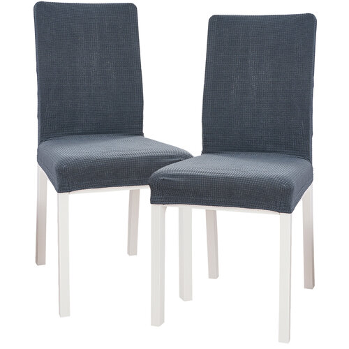 Husă multielastică 4Home, de scaun Magic clean gri închis, 45 - 50 cm, set 2 buc.