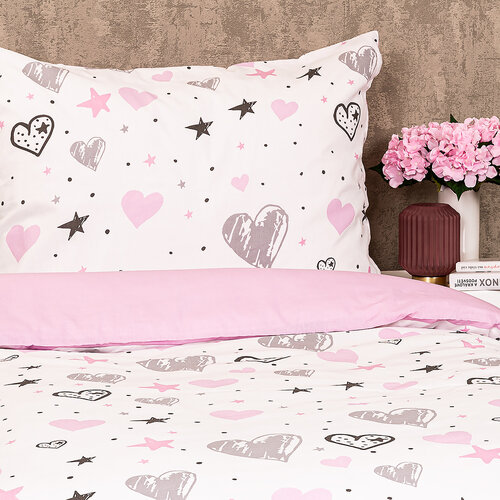Lenjerie de pat din bumbac 4Home Little heart, 140x 200 cm, 70 x 90 cm