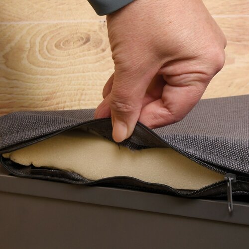 Kesper 15913 Szafka na buty z siedziskiem, szary, 51,5 x 48 x 29,5 cm