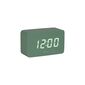 Karlsson 5983GR dizajnové LED hodiny s budíkom zelená, 10 cm