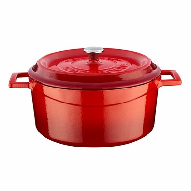 LAVA Metal Litoželezna posoda premer 24 cm, rdeča,4,5 l