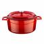 LAVA Metal Oală din fontă, diametru 24 cm, roșie,4,5 l